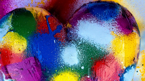 Un coeur coloré