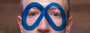 Mème du visage de Mark Zuckerberg portant un masque superhéros