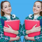 Deux fois la même étudiante, en miroir