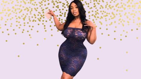 Jeune femme aux formes très généreuses et à la taille très fine