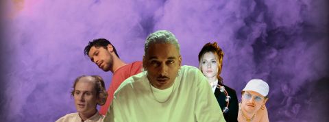 Ces cinq artistes francophones ont bousculé la tendance en 2021 Jacques, Kaky, Laylow, Iliona et Myd sur un fond de fumée