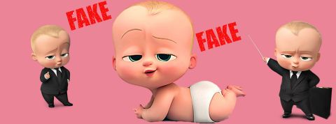 Aux États-Unis, les théories antivax vérolent les applis de grossesse Des bébés sur fond rose avec le mot fake en plusieurs exemplaires