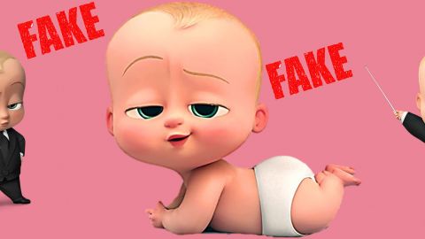 Aux États-Unis, les théories antivax vérolent les applis de grossesse Des bébés sur fond rose avec le mot fake en plusieurs exemplaires