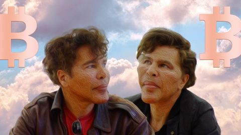 Les frères Bogdanoff sur fond ciel