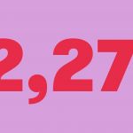 Le chiffre 2,27 milliards d'euros en rouge sur fond rose