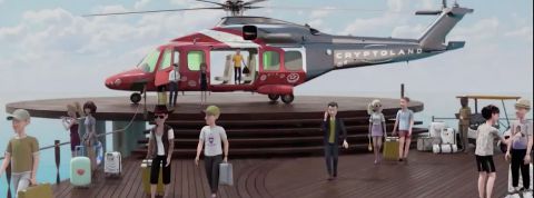 Habiter une île dédiée aux cryptos, ça vous tente ? Capture d'écran de la vidéo de présentation de Cryptoland