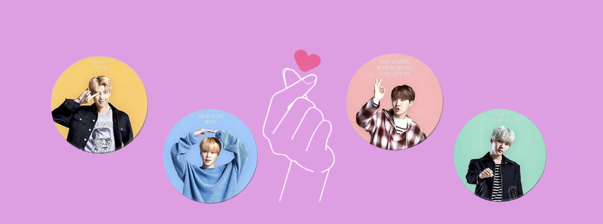 Corée mania : ils ne jurent plus que par la Corée du Sud - L'ADN Les membres du groupe BTS sur fond rose