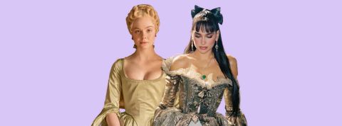 C'est quoi la tendance Royalcore? Elle Faning et Dua Lipa en tenue d'époque