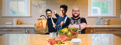 5 chaines de cuisine originales à suivre sur les réseaux FastGoodCuisine, Jigmé Théaux et Gastronogeek, trois youtubeurs spécialisés en cuisine
