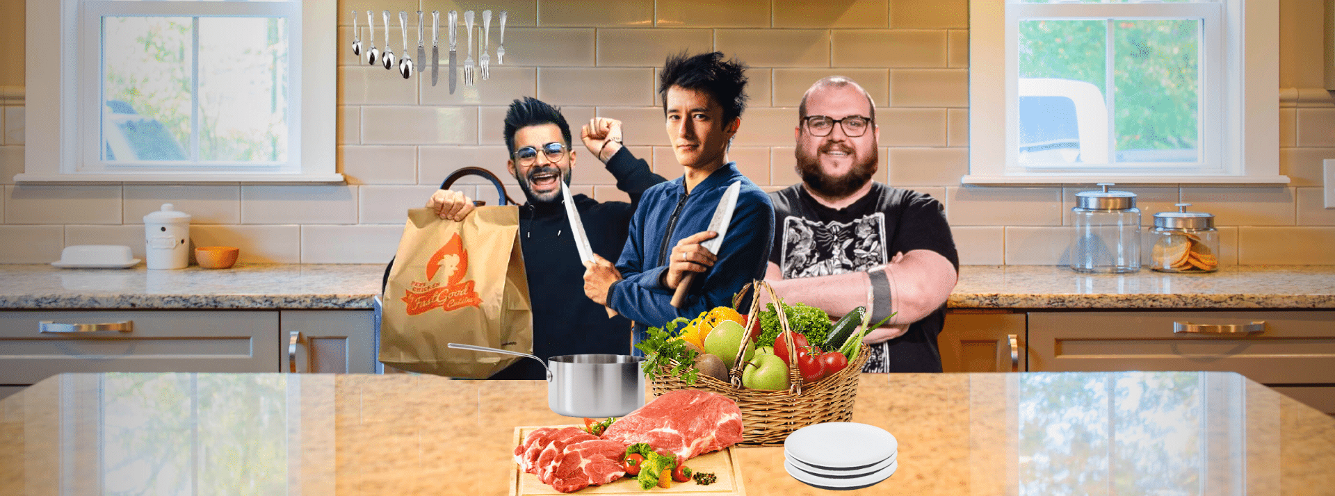 5 chaines de cuisine originales à suivre sur les réseaux FastGoodCuisine, Jigmé Théaux et Gastronogeek, trois youtubeurs spécialisés en cuisine