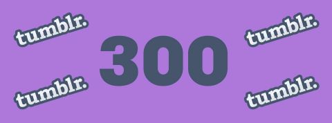 Tumblr n'est pas mort : la moitié de ses utilisateurs sont de la Gen Z chifffre 300 et logo tumblr