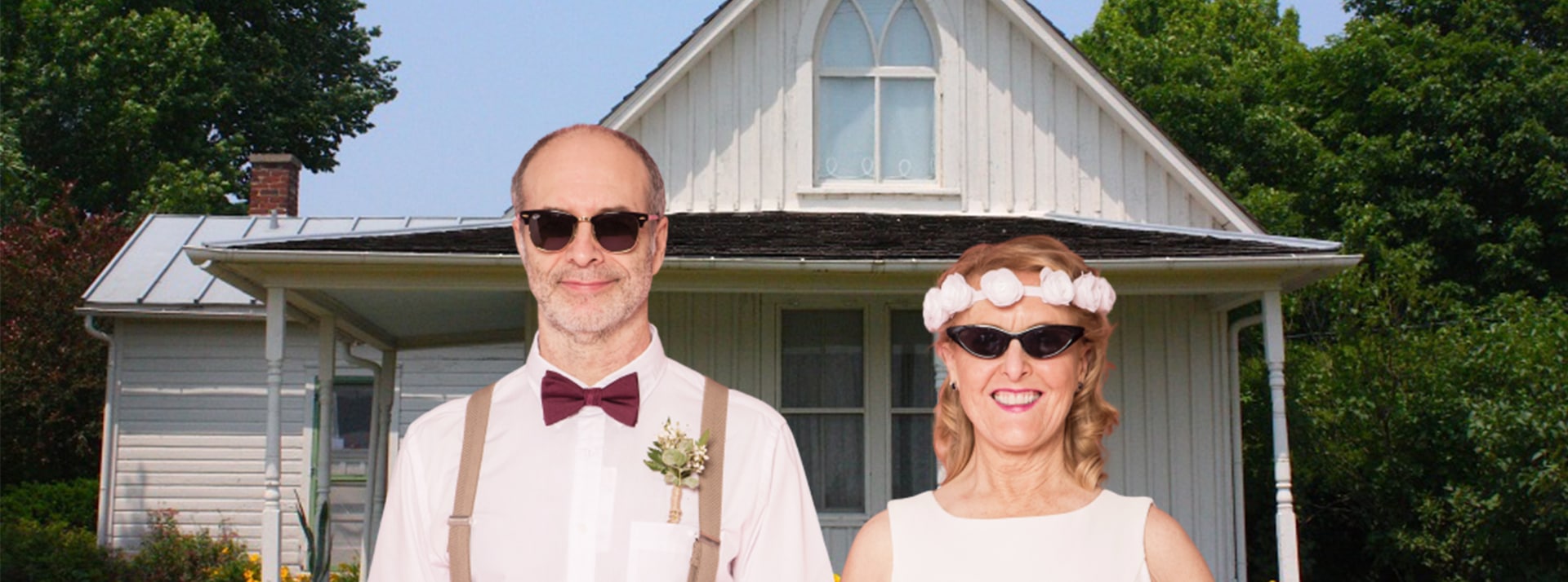 - L'ADN Photomontage reprenant l'oeuvre American gothic