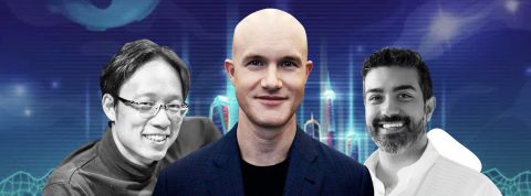 Qui sont les nouveaux boss du Web3 ? De gauche à droite : Yat Siu, Brian Amstrong et Roham Gharegozlou
