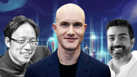 Qui sont les nouveaux boss du Web3 ?  De gauche à droite : Yat Siu, Brian Amstrong et Roham Gharegozlou