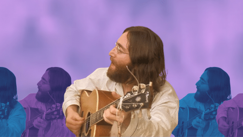 Les Beatles et John Lennon bientôt déclinés en NFT John Lennon, chante et joue de la guitare