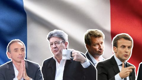Le pen, Zemmour, Mélenchon, Jadot, Macron, Pécresse