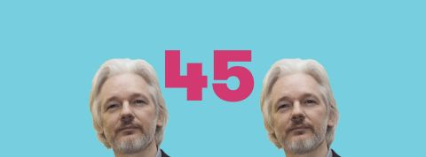 Les soutiens de Julian Assange lève 45 millions de dollars en cryptomonnaies Chiffre 45 avec photo Julian Assange