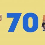 chiffre 70 avec personnages Sandbox