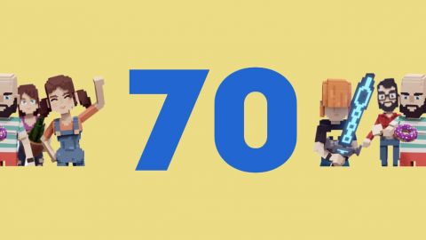 chiffre 70 avec personnages Sandbox