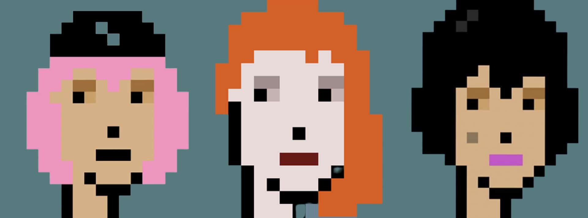 Cryptopunk - L'ADN 3 cryptopunk féminins