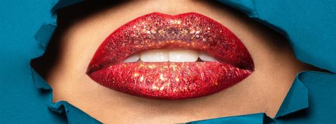 Les mots nouveaux, comment tu parles Jolie bouche rouge pailletée