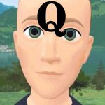 un avatar chauve avec la lettre Q sur le front