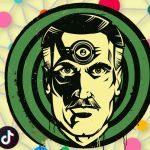 Illustration Big brother avec logos snapchat et Tiktok