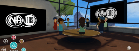 La première réunion des narcotiques anonymes dans le métavers Des avatars autour d'une table