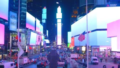 Time Square en Février, oeuvre de Krista Kim