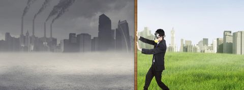 Rapport Meadow deux tableaux : industriel et vert