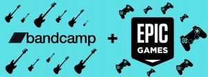logos Bandcamp + Epic Games