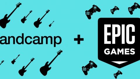 logos Bandcamp + Epic Games