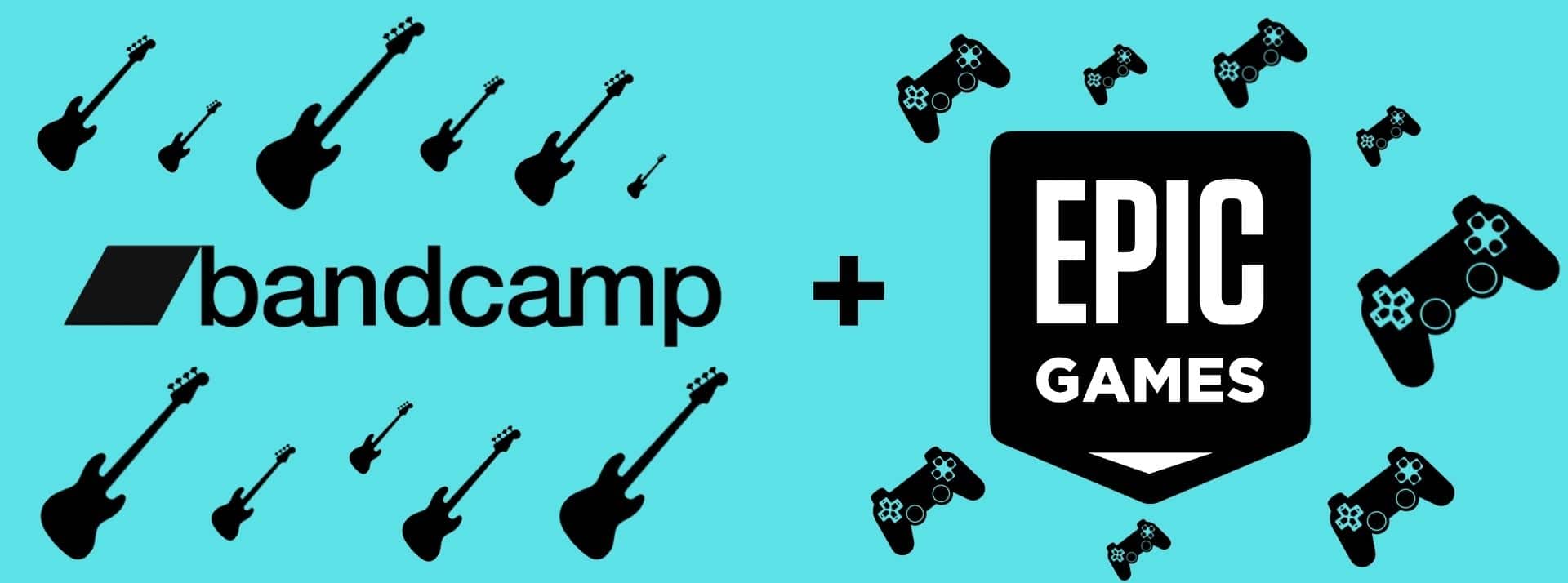 Epic Games rachète Bandcamp, plateforme de musicale indépendante - L'ADN logos Bandcamp + Epic Games