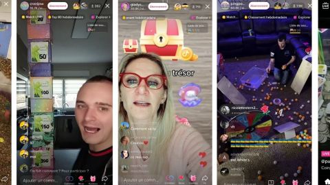 des extraits de live tiktok avec de l'argent en jeu