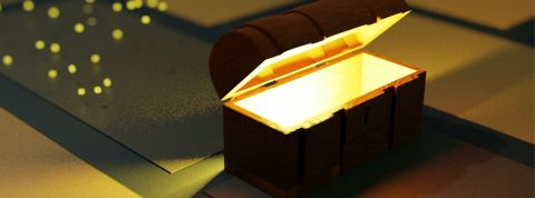 Jeux vidéo : « les achats intégrés pourrissent la vie des jeunes joueurs » coffre au trésor ouvert dans un jeu vidéo