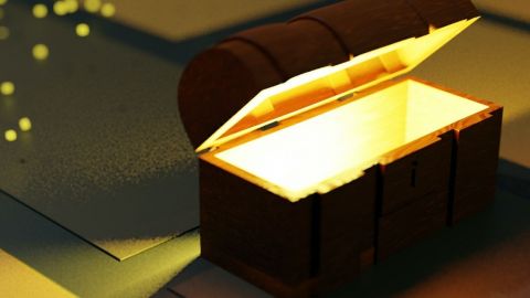 coffre au trésor ouvert dans un jeu vidéo