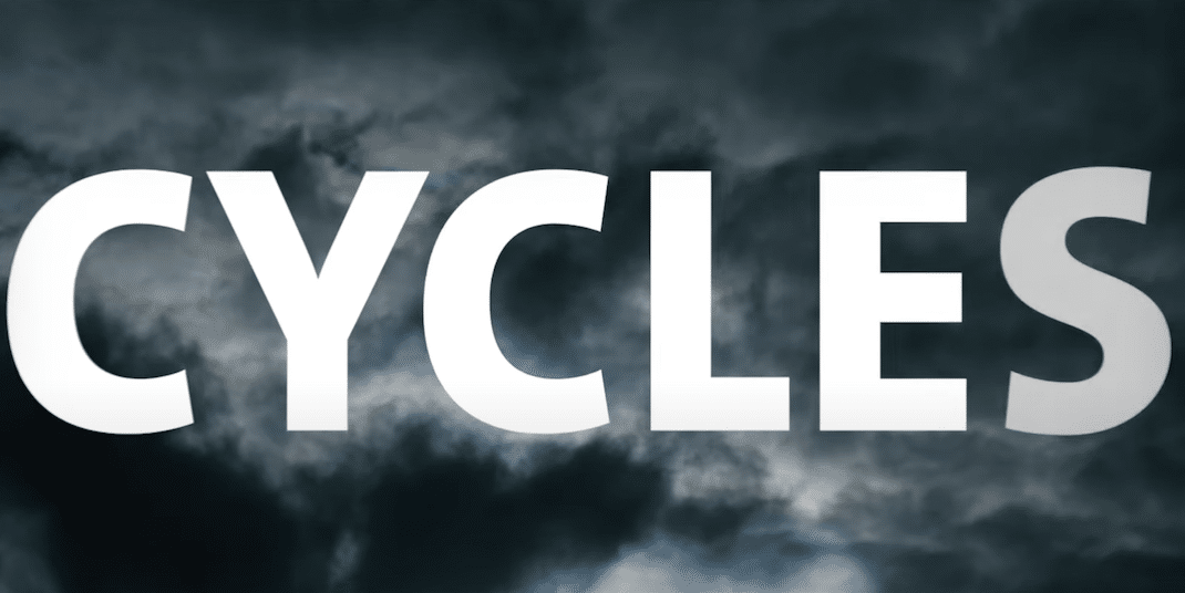 Cycles texte sur fond de nuage