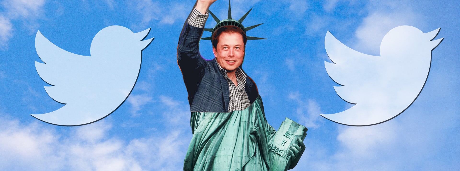 ElonMusk - L'ADN Elon Musk en statue de la liberté