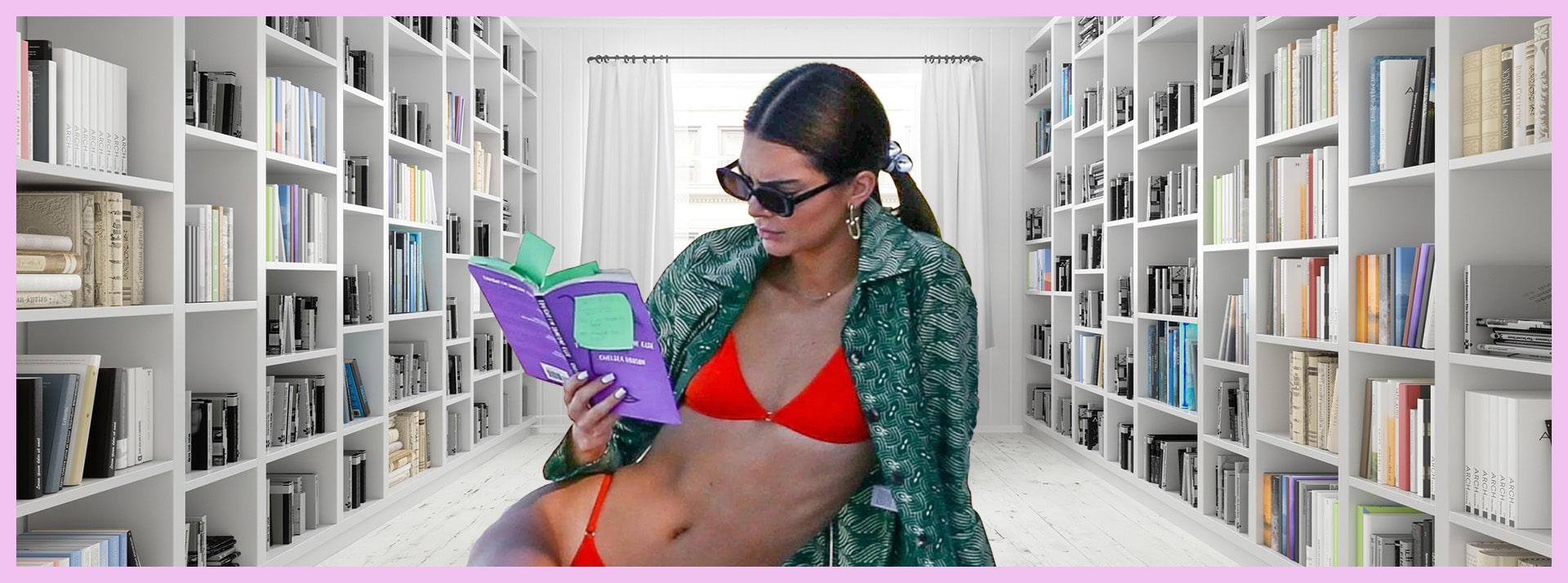 Les livres, un produit comme les autres - L'ADN Kendall Jenner en maillot de bain en train de lire un livre