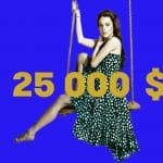 Lindsay Lohan sur une balançoire et chiffre 25000