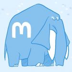 Un mammouth estampillé du logo de Mastodon