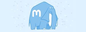 Un mammouth estampillé du logo de Mastodon
