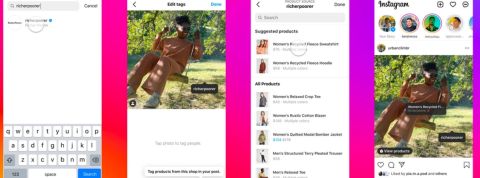 Instagram a annoncé lundi que n'importe qui, influenceur vérifié ou non, pouvait taguer des marques et des produits dans ses publications. Capture d'écran de l'application instagram