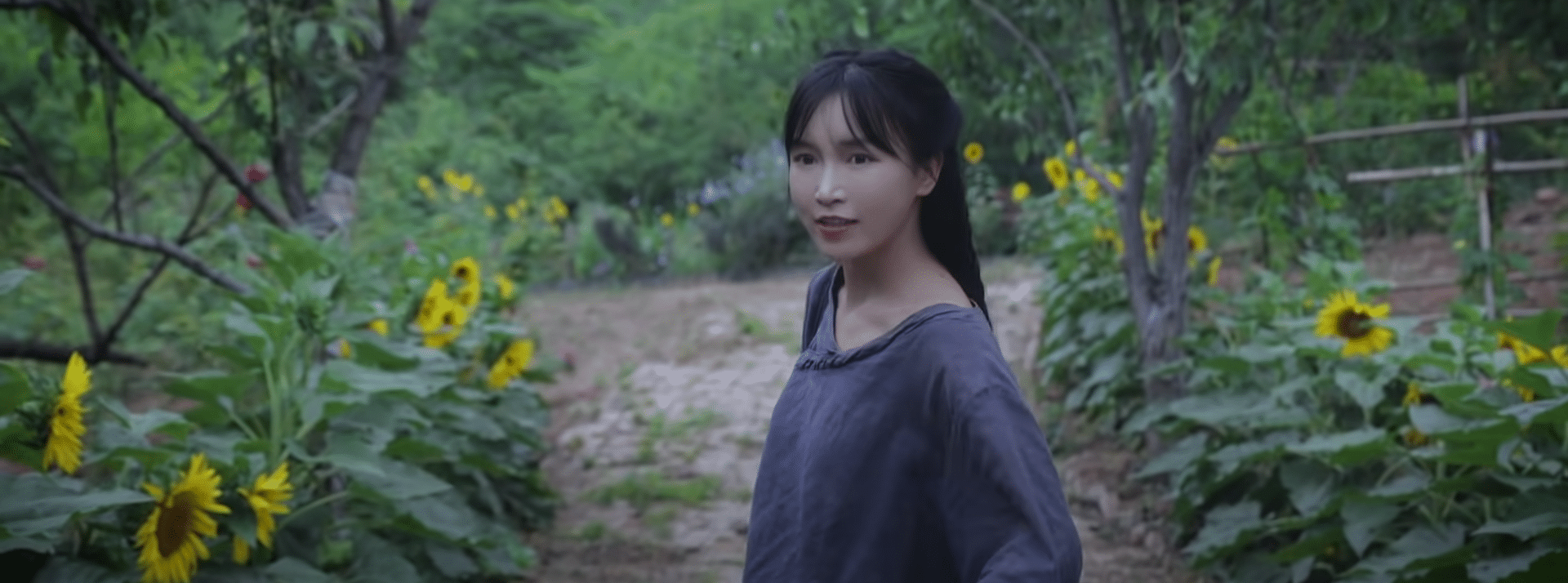 liz - L'ADN une jeune fille chinoise dans chemin champêtre