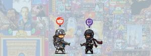 deux soldats en pixel art qui s'opposent
