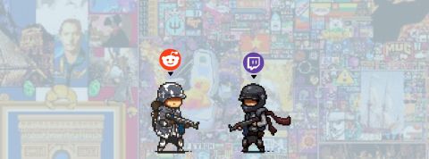 pixelwar deux soldats en pixel art qui s'opposent