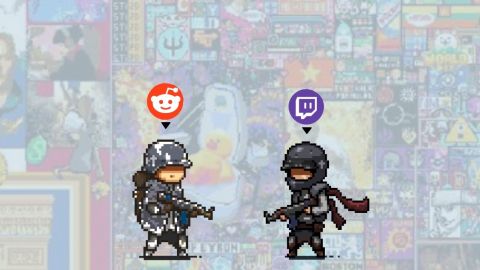 deux soldats en pixel art qui s'opposent