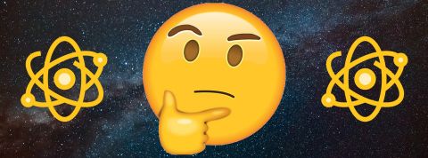 informatique quantique emoji qui réfléchit et icône informatique quantique