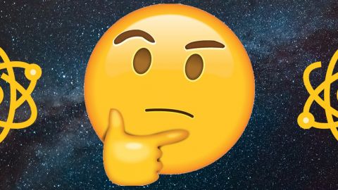 emoji qui réfléchit et icône informatique quantique