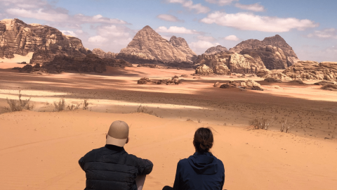 Le désert de Wadi Rum en Jordanie.